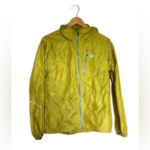 Outdoor Research Helium Rain Jacket Zinger Yelllow Womens Medium